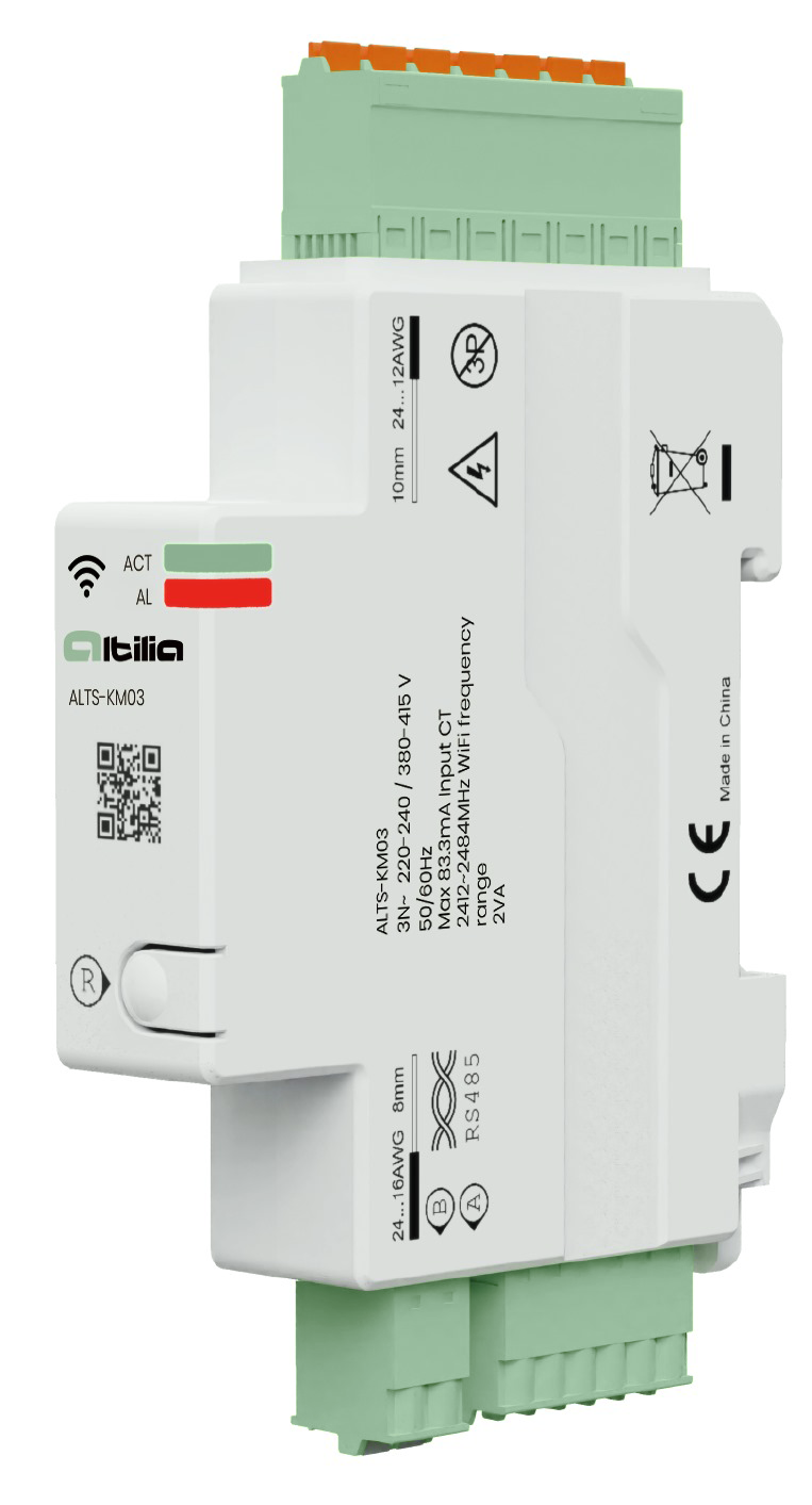 Altilia Slimme kWh-meter – 3-fase - Realtime inzicht externe zonnepanelen via AI EMS App
