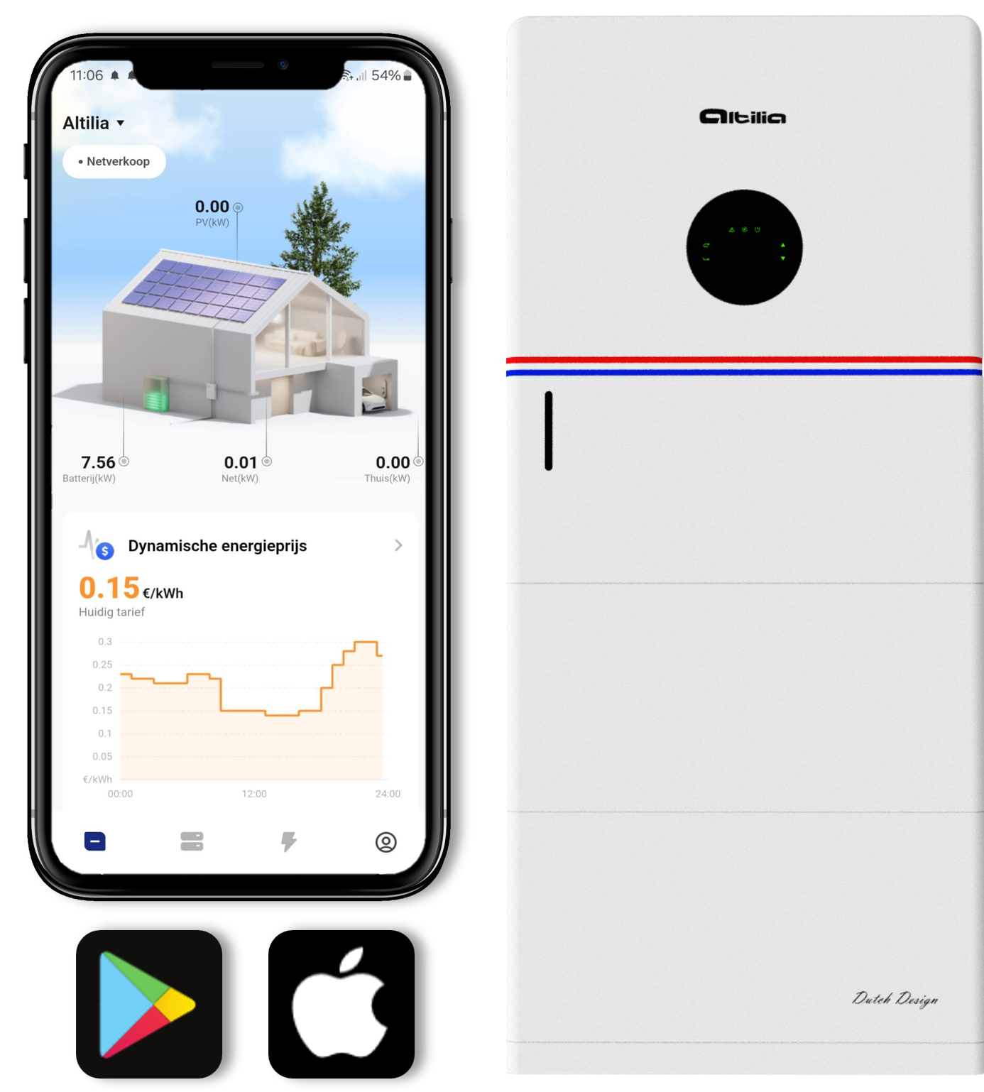Altilia LFP (LifePO4) Thuisbatterij 13,82 kWh HV All-in one + 10kW - 3 fase